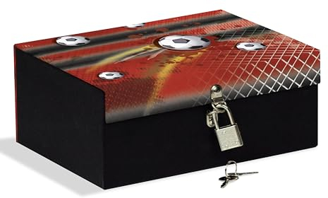 Boîte avec cadenas 18,5 x 14 x 7,5 cm, idéale pour ranger des secrets, des bijoux et des figurines