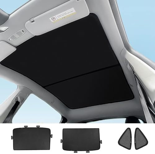 Arcoche Sonnenschutz für Tesla Model Y von 2024-2020, Isolierung, Wärme- und UV-Schutz, Sonnenschutz für das Glass Dach, Zubehör