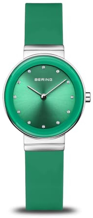 BERING Damen Uhr Quarz Movement - Classic Collection mit Edelstahl und Silikon 10129-808