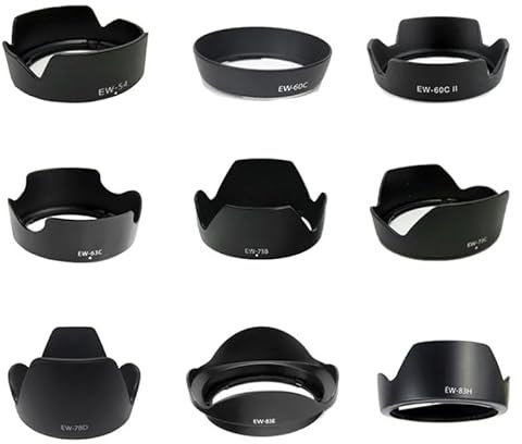 10 pz/lotto for EW-54 EW-60C EW-60CII EW-63C EW-73B EW-73C EW-78D EW-83E EW-83H Paraluce for obiettivo della fotocamera Canon(EW-83E)