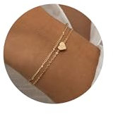 JeweBella Charm Armband mit Buchstaben für Damen Mädchen Herz Perle Personalisiertes Armband Damen Silber Gold Armbänder Damen Buchstaben Armkette Geburtstagsgeschenk für Frauen Mädchen