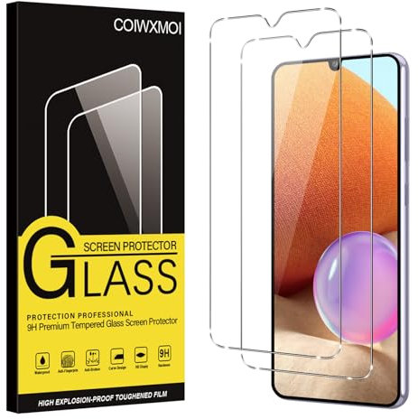 Coiwxmoi Verre Trempé pour Samsung Galaxy A32 4G 2 Pièces,Film de Vitre Protection écran Dureté 9H Anti Rayures Sans Bulless Ultra Transparent HD Haute Sensibilité Protecteur D'écran pour Samsung A32