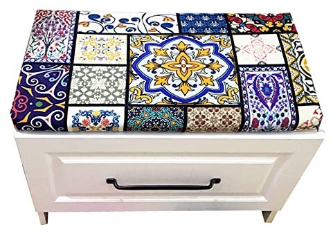 Dickes, langes Bank-Sitzkissen für Erkerfenster, Sitzmöbel, Innenmöbel, Bankkissen mit weichem, waschbarem Polster, Stuhlkissen für Holzstuhl, Garten, Esszimmer, 100 x 35 x 5 cm