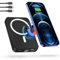 LuLuanping Powerbank 10000mAh mit PD 20W & USB-C - Schnellladung, Klein, LED Display, Magnetische, Magnetische, Kabelloses Tragbares Ladegerät für iPhone 15, Samsung, Auto und Reise (Schwarz)