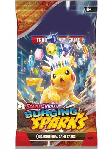 Surging Sparks Booster | 1 paquete de refuerzo en inglés + Heartforcards® protección de envío