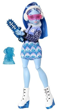 Monster High Poupée Abbey Bominable du Journal des Horreurs, thème Club des Beaux-Arts, avec Veste Universitaire et Accessoire Dont Album de Photos et Outils de Peinture et de Sculpture, JDR58