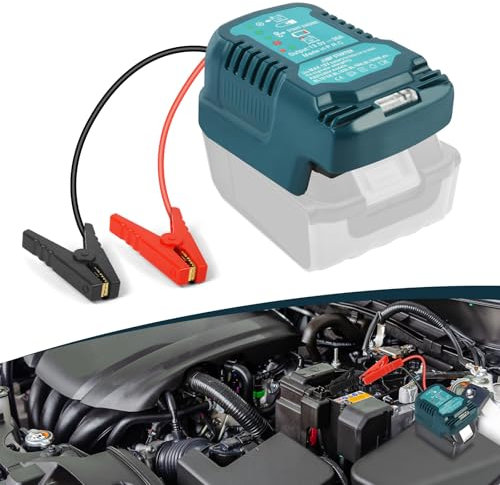 Flintronic Car Jump Starters Adapter Compatible with Makita 18V Battery, Car Battery Booster Jump Starter (Up to 3.5L Gas, 6.5L Diesel Engines), Automotive Booster Cables Adapter (Without Battery)