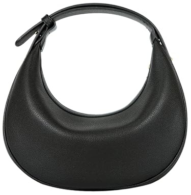 ANGELO Borsa a Spalla in Pelle PU, Hobo Bag da Donna con Manico/Tracolla Regolabile, Borsetta a Mezzaluna XL Elegante e Capiente, Clutch Crossbody per Shopping, Viaggio, Festa, 29x7,5x27cm