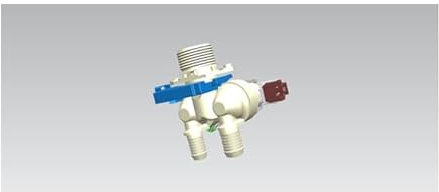 Electroválvula para lavadora de 2 vías - 1 boquilla de 12 mm + Aeg 858807487654