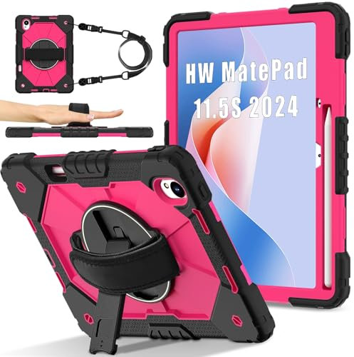Fundas para Tablet PC Estuche compatible con Huawei MatePad 11.5S 11.5 pulgadas lanzado en 2024 Estuche a prueba de golpes Estuche for tableta Estuche protector completo Soporte de agarre multifunción