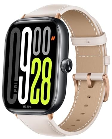Niboow Leder Uhrenarmband für Xiaomi Smart Band 10 Pro/9 Pro/8 Pro (Weiß) | für Xiaomi Redmi Watch 6 Active / 6 Lite / 6 /5/4 Klassisch Weiches Leder Ersatzarmbänder mit Edelstahl Schnalle Armband