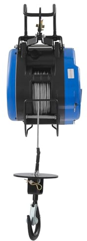 Seilwinde Seilhebezug,1500W Elektrischer Hebezug,250kg,Kabelsteuerungsgriff,100m drahtlose Fernbedienung, Elektrische Winde,Hebehöhe 29m,Heben von Gütern
