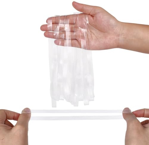 NBEADS 40 pz Elastici Trasparenti Grandi, Cinghie Elastiche In TPU Da 10mm di Larghezza per Rilegatura di Libri Fotocamere Articoli per Ufficio Cucina Casa Imballaggio Fissaggio, 40cm