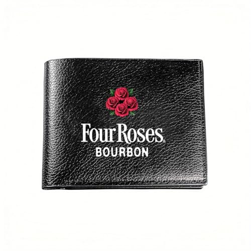 QIOEURYU Classic Wallet Four Roses Bourbon : Whisky Straight Bourbon du Kentucky haut de gamme. Business Mens Casual Élégant, simple, pratique et élégant Relations publiques pour hommes et femmes