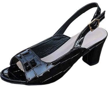 Sandalias de tacón grueso y puntera, estilo casual, con, ideales para el verano. Textura que Invita a Caminar