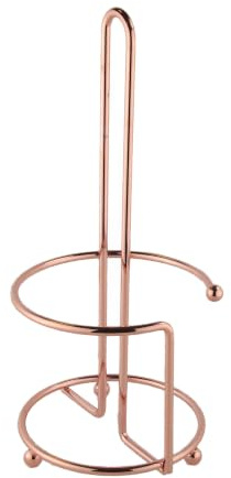 apollo THE HOUSEWARES BRAND Copper Kitchen Towel Holder, Free Standing | Sleek Storage Rack, Modern Design, 14x30cm, Easy Access, No Installation Required, Metal