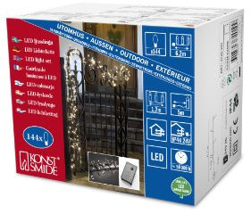 Konstsmide 3720-100 Guirlande Grappe Cluster + 144 Micro LED Blanc Chaud 24 V