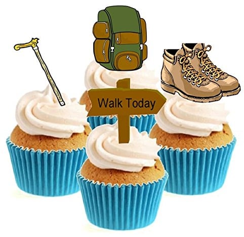 Sprinkles & Toppers Ltd Hillwalker / Rambler Collection Edible Stand Up Wafer Paper Cake Toppers (12 Pack)