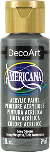 Deco Art American Paint-Pintura Gris (56.7 g), acrílico, Grey Storm, 1 Count (Pack of 1)