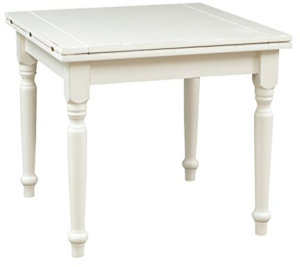 Biscottini Esstisch ausziehbar 90x90 cm | Küchentisch im Landhausstil | Gartentisch ausziehbar