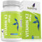 Vitamine K2 MK7 à fort dosage, certifiée - 600 mcg Menaquinone - 90 Gélules - All-trans MK-7 - Sans gluten, sans stéarate de magnésium de NutriZing