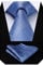 HISDERN Herren Krawatte Hochzeit Check Krawatte & Einstecktuch Set Blau