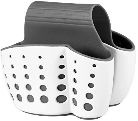 OUNONA Porta Spugne Organizer per Lavello Cucina Cestino Portaoggetti (Bianca)