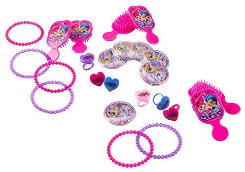 Amscan 9902165 - Partygeschenke-Set Shimmer & Shine Plastik 24-teilig, Mitbringsel