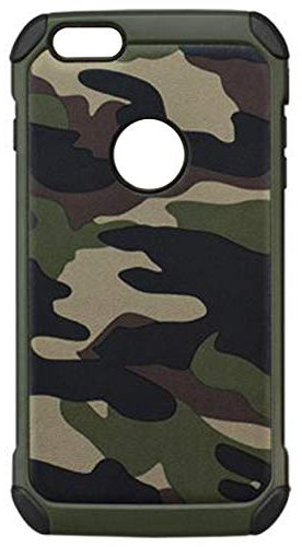 NX Camouflage Case for iPhone 8 Plus - with Free Ring Holder, Green Camo