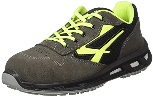 U-Power Red Lion® Yellow, Leather Zapatos de seguridad, Zapatillas deportivas ligeras antipinchazos unisex, suela Bast, inserto Infinergy, con puntera de aluminio - Yellow 46
