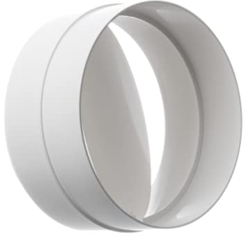 Ø 125mm Conector con Válvula Antirretorno para Tubos Redondos de Ventilación - Tubo/Conducto de Ventilación - Plástico PVC