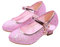 YOSICIL Principessa Scarpe Bambina Festive Scarpe col Tacco da Principessa Cosplay Scarpe da Sera per Bambine Dress Up Cerimonia Festa Scarpe Eleganti,Rosa,26EU