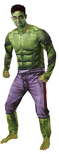 Rubie's Official Disney Marvel The Hulk, SuperHero Deluxe Costume, Adult Size Mens Standard/Medium Halloween