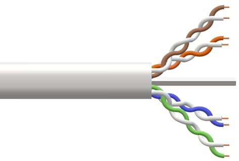 LINK LK305U5E - cavo SOLIDO UTP per reti categoria 5E PVC AWG24 in RAME Matassa MT 305 classe CPR ECA guaina bianca.