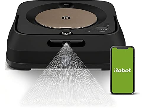 iRobot, Robot lavapavimenti Braava jet m6 (6012), collegato al Wi-Fi, getto di precisione, mappatura intelligente, funziona con Alexa, ideale per più stanze, si ricarica e riprende, nero