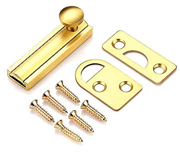 9 Pcs Door Bolts Sliding Surface Door Lock Bolt Brass Latch Sliding Door Lock for All Types of Internal Doors…