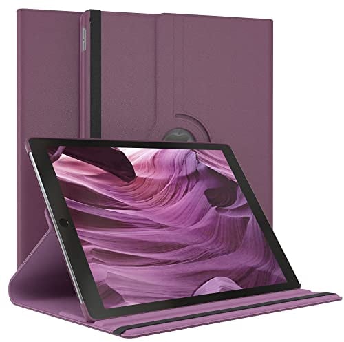 EAZY CASE - Tablet Hülle für iPad Pro 12,9 2 Generation Schutzhülle 12.9 Zoll Smart Cover Tablet Case Rotationcase zum Aufstellen Klapphülle 360° drehbar mit Standfunktion Tasche Kunstleder Lila