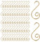 SAVITA 100 Pezzi Ganci per Sfere di Natale a S, Ganci di Ornamento di Natale con Scatola di Immagazzinaggio Piccoli Ganci Metallico per Appendere Ornamenti dell'Albero di Natale (Oro)