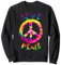 Peace Sign Tee Love T-Shirt 60er 70er Jahre Krawatte Hippie Kostüm Sweatshirt