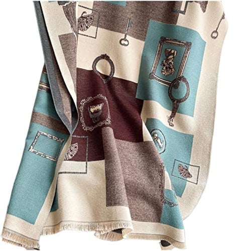 URYYRIT Schal Doppelseitiger Schal Ladies Winter Warm Warmer Kaschmirschalschal-Av