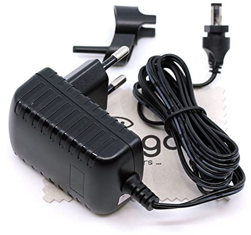 Ladegerät passend für Bosch BBH22041/01, BBH22041/02, BBHMOVE7/04, BBHMOVE8/04, BBHMOVE9/04, BHN20110, BHN20110/01, BHN20110/02 Ladekabel Akku-Staubsauger mit mungoo Displayputztuch