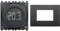 VIMAR 02970 Termostato a rotella ON/OFF, retroilluminazione LED, alimentazione 100-240 V, 2 moduli. Compatibile con Eikon, Arké, Plana, per Idea supporto dedicato, Grigio & Placca Classic 3 m, Nero