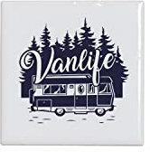 Fabulous Carreau Ceramique Décoratif - Vanlife Voyage Van Camping Car Nature - 4,5 x 4,5 cm