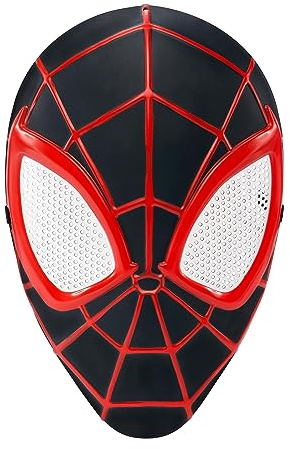 Marvel Youth Miles Morales Mask - 3D Plastic Mask with Elastic Strap