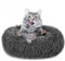 Amazinggirl Katzenbett flauschig Katzenkissen ∅ 80 cm - Katzen Bett Kuschelkissen Katzenkorb zum Schlafen und Kuscheln Cat Bed Katzenkörbchen Bettchen und Schlafplatz für Katze