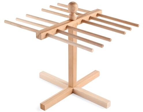 Imperia Stendipasta Classica Linie. Frischpastatrockner. 100% Made in Italy. Nudeltrockner für Spaghetti, Tagliolini, Fettuccine, Nudelteig. Küchenzubehör aus Holz für Frischpasta.