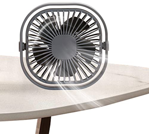 Aizuoni Desk Fan - Portable Desk Fan - Silent 3 Speeds Fan, 360°Rotatable, Personal Table Fan for Home, Indoor, Dorm, Outdoor, Bedroom