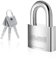 KAWAHA 41/50KD-3SK 50mm Hochsicherheitsschloss mit Schlüssel für Innen und Außen (SUS304 Edelstahl, Robust, Rostschutz) (50mm, 3 Schlüssel)