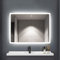 Youyijia LED Badspiegel mit Beleuchtung, 40x60cm Wandspiegel Mit Touch Schalter, Dimmbar, 3 Lichtfarbe Einstellbare