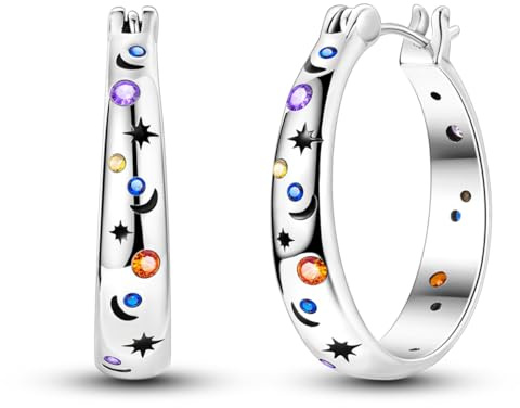 QIKAOLA S925 Silber-Ohrringe Huggie-Reifen-Ohrringe für Frauen